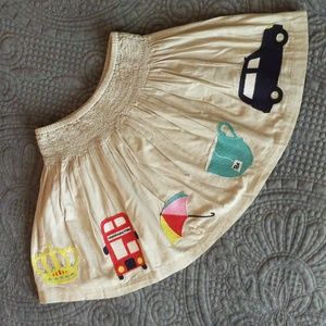 👑Mini Boden👑 sz 4-5 British themed embroidered girls skirt